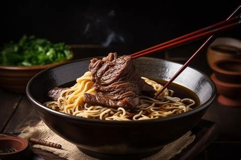 Premium Photo Chinese Cuisine A Bowl Of Fat Beef Noodles