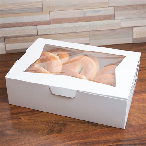 Southern Champion 23093 14 X 10 X 4 White Window Cake Bakery Box