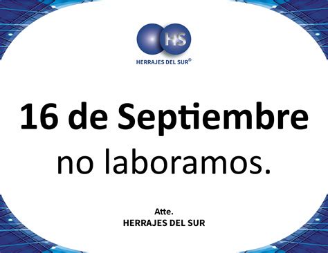 16 De Septiembre No Laboramos