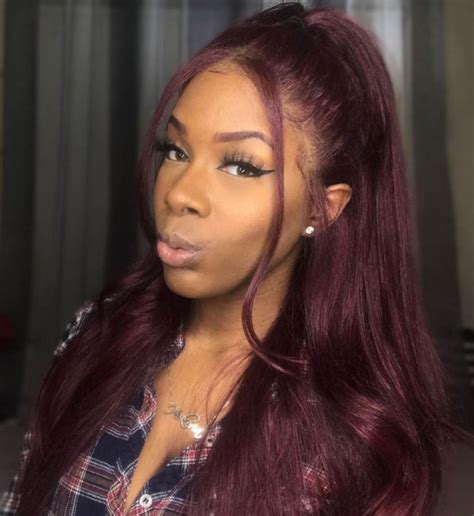 Thriving Hair Virgin Human Hair Burgundy Red Color Silky Straight