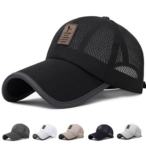 Long Brim Summer Breathable Mesh Baseball Cap Quick Drying Casual Hat