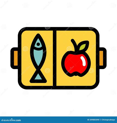 Color Lunch Box Icon Stock Vector Illustration Of Clip