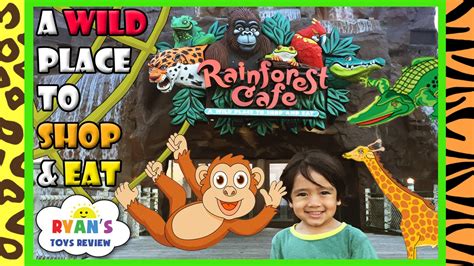 Rainforest Cafe Restaurant With Kids Amusement Rides Youtube