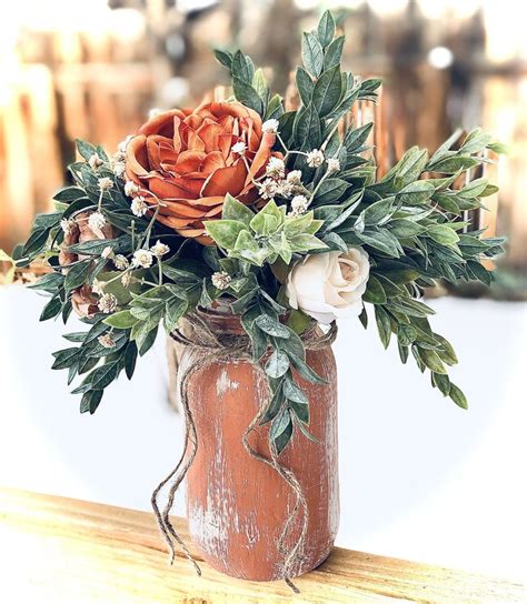 Terracotta Burnt Orange Wedding Centerpieces For Tables Terracotta