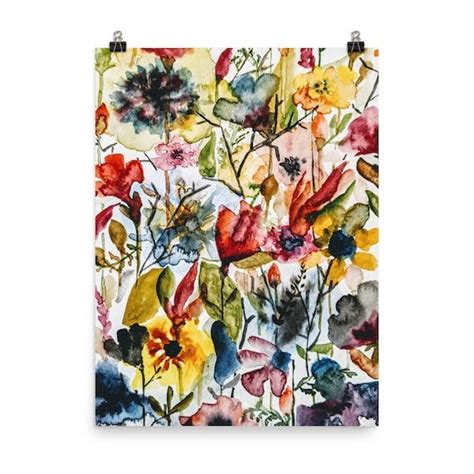 Wildflower Watercolor Digital Download Of Original Art Loose Floral