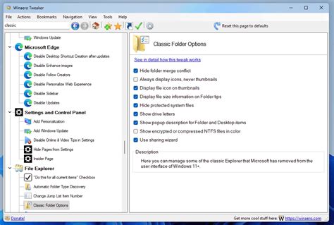 Winaero Tweaker 1.54 allows you to manage removed File Explorer ...