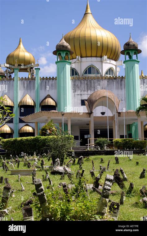 Sarawak State Mosque The Main Mosque Or The Kuching Mosque And Muslim