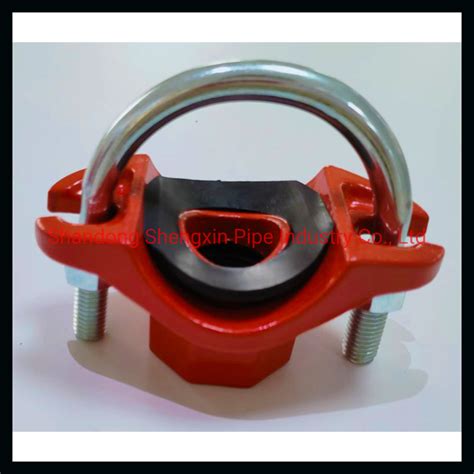 Sdsx Ductile Iron Grooved Fitting U Bolted Mech Tee Female Thread BSPT