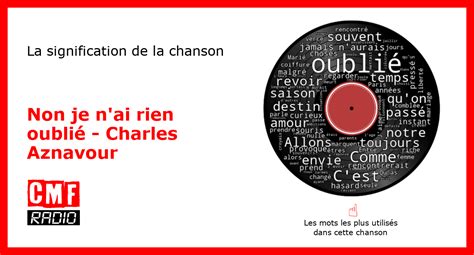 L Histoire D Une Chanson Non Je N Ai Rien Oubli Charles Aznavour