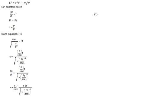 The Lagrangian Of A Free Relativistic Particle In One Dimension Of