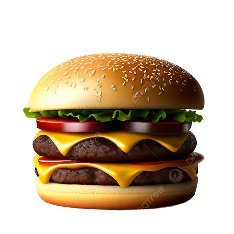 Three Dimensional Realistic Beef Burger 3d Model Render Beef Burger