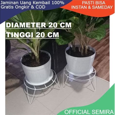 Jual 20X20 CM RAM POT STANDING MINIMALIS STANDING POT STANDING