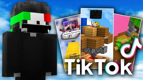 Probé los TikToks más VIRALES de Bedwars en Minecraft YouTube