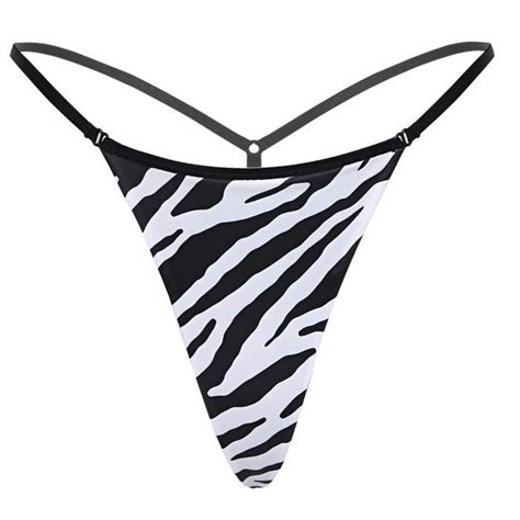 Inhzoy Sous Vêtements Sexy Slip Femme String Ficelle Sexy Culotte en Coton Bikini Lanières