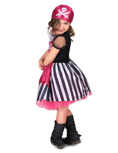 Déguisement pirate robe rose fille Vegaooparty