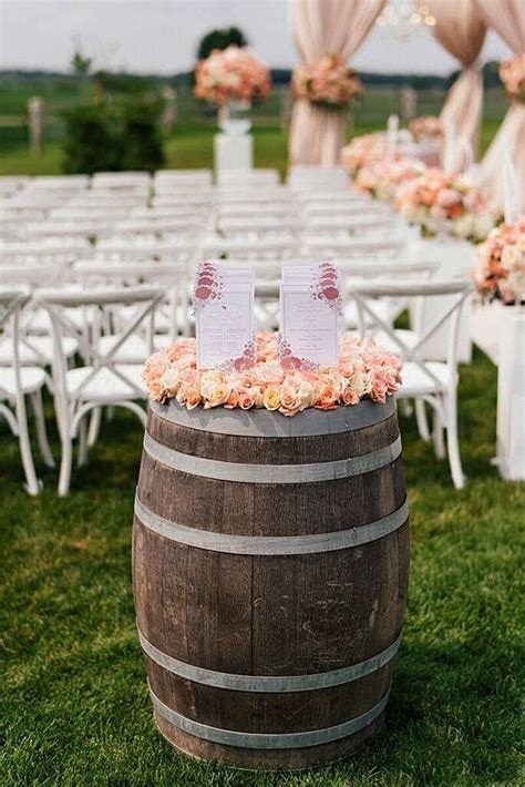 ️ 60 Rustic Country Wine Barrel Wedding Ideas Hi Miss Puff Wine