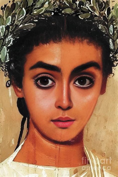 The Girl With The Green Crown Reconstructed Digital Art by Art Egypt - Fine Art America