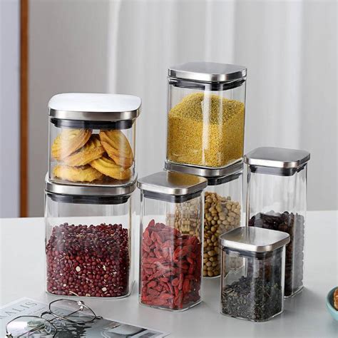 Airtight Glass Spice Jar Container Stainless Steel Lid Balang Kaca