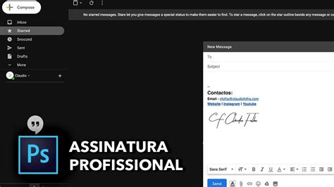 Como Criar Uma Assinatura De Email No Photoshop Gmail Episódio 7