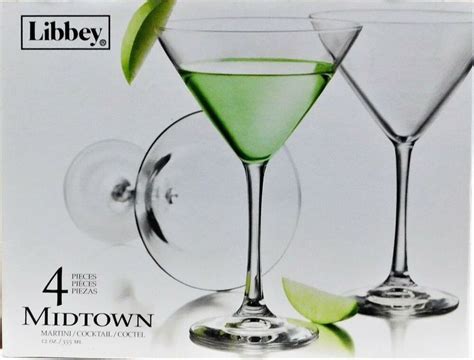 4 Libbey Midtown Clear Martini Glass Set 12oz 31009293520 Ebay Libbey Glass Martini Glass