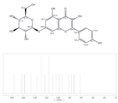 16290 07 6 山奈酚 7 葡萄糖苷 Cas号16290 07 6分子式、结构式、msds、熔点、沸点