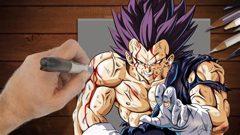 COMO DESENHAR VEGETA ULTRA EGO DESENHANDO E COLORINDO SÓ DESENHO HOW