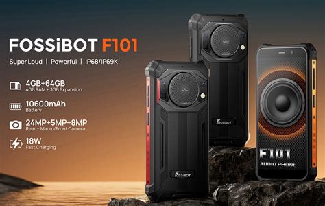 FOSSiBOT F101 Rugged Smartphones 4GB 64GB 10600mAh Cell Phone