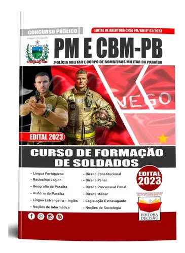 Apostila Concurso Curso De Forma O De Soldados Pm Pb Cbm Pb