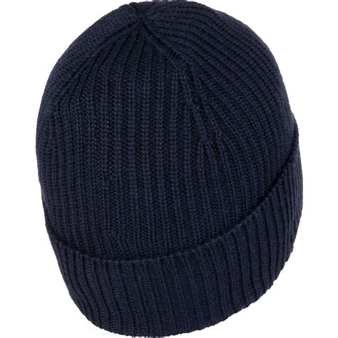 WOOLRICH Ribbed Beanie Dark Blue L Oberrauch Zitt