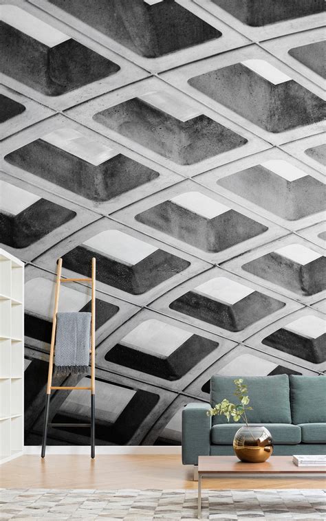 Brutalist wallpaper brings the concrete dream to any room - Curbed