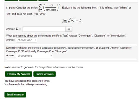 Solved Consider the series sigma^infinity_n = 1 (-3/arctan | Chegg.com