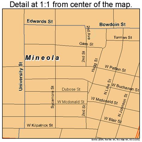 Mineola Texas Street Map 4848648