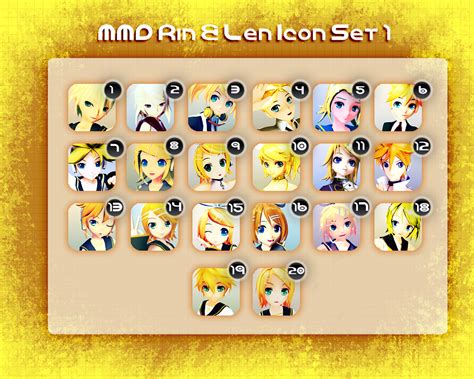 Mmd Rin Len Icon Set 1 By Xoriu On Deviantart