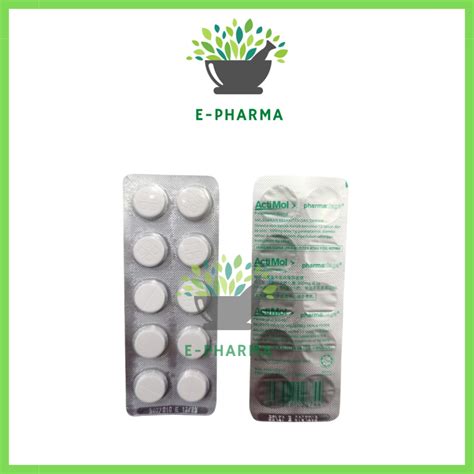 Actimol Paracetamol Tab 500mg 10s Stp Pain Reliever Fever Shopee