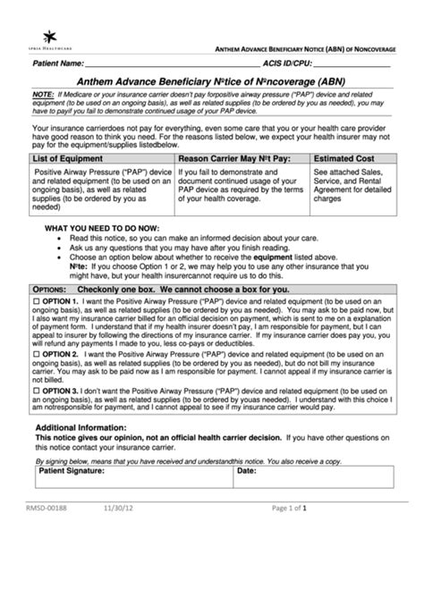 Pdf Advance Beneficiary Notice Of Noncoverage May Be Required For What