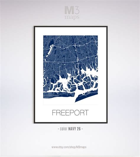 Freeport New York Freeport NY Map Freeport Map Freeport - Etsy