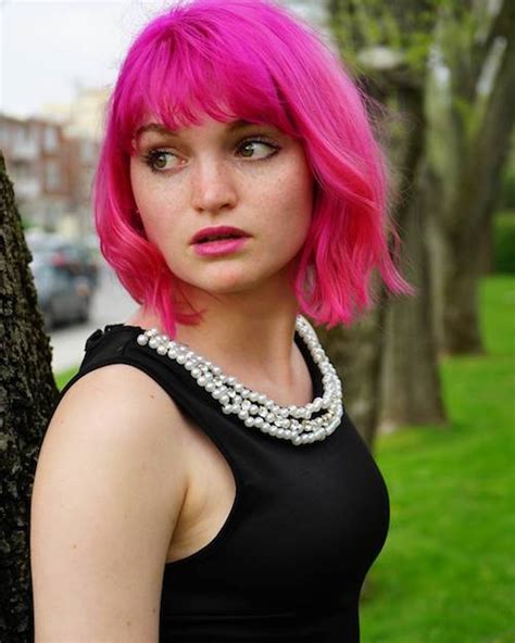 Hot Pink Short Hair Hairstyle Ideas