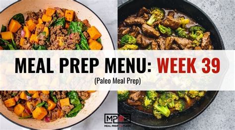 Meal Prep Menu Week 39