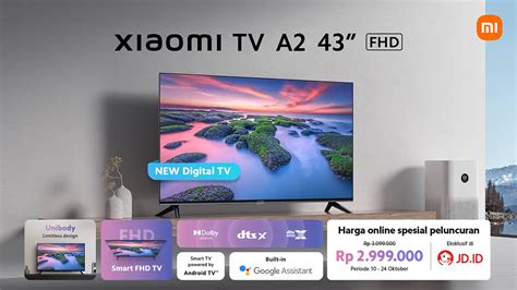 Xiaomi TV A2 43 Inch FHD Diluncurkan Dengan Harga Rp 2 Jutaan