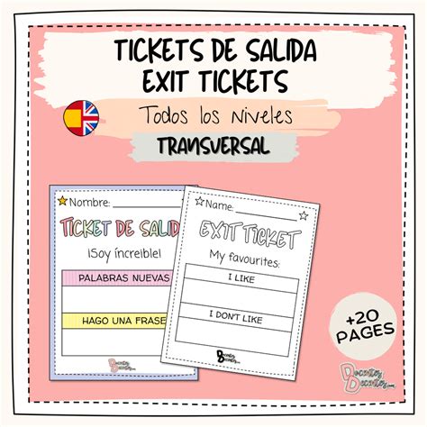 Exit Tickets Tiques De Salida Docentes Decentes