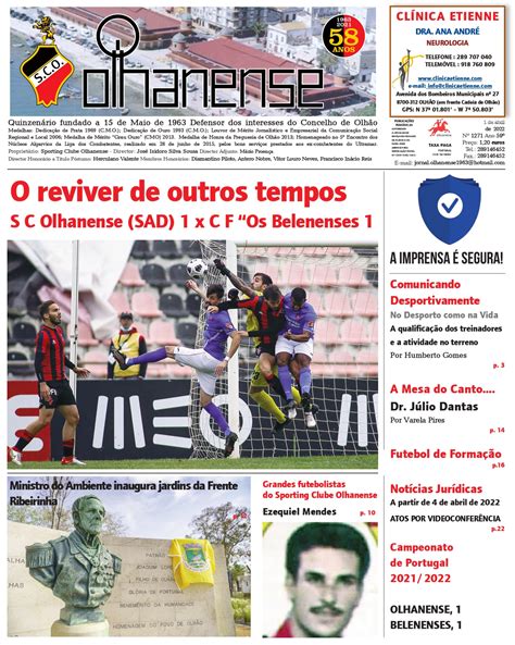 Jornal O OLHANENSE Sporting Clube Olhanense