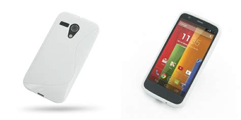 PDair Soft Plastic Case For Motorola MOTO G XT1032 White S Shape