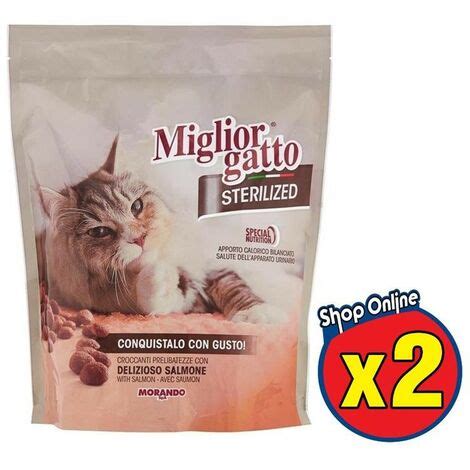 Set Miglior Gatto Sterilized Croccantini Con Salmone Gr