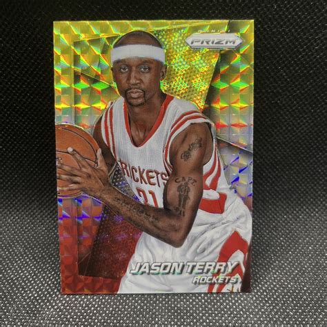 Panini Prizm Yellow And Red Mosaic Prizms Jason Terry For