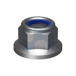 M Pc Hex Flange Nyloc Nuts Zinc Plated Non Serrated Din