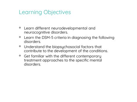 Solution Neurocognitive And Neurodevelopmental Disorders Guide Studypool