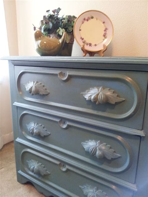 Annie Sloan Chalk Paint Greek Blue With Olive Colorwash And Clear