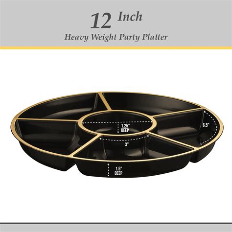 Snapklik Plasticpro Sectional Round Plastic Serving Tray