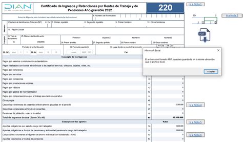 Liquidador Certificado De Ingresos Y Retenciones Plantilla Del