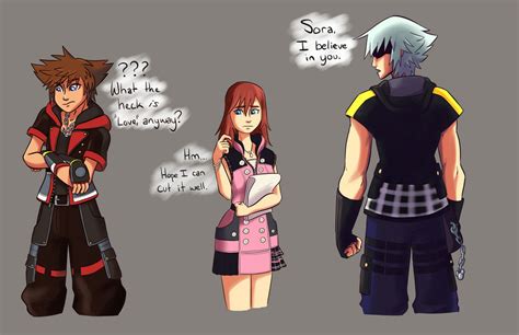 Kh3 Sketches Sora Kairi And Riku By Tennelleflowers On Deviantart